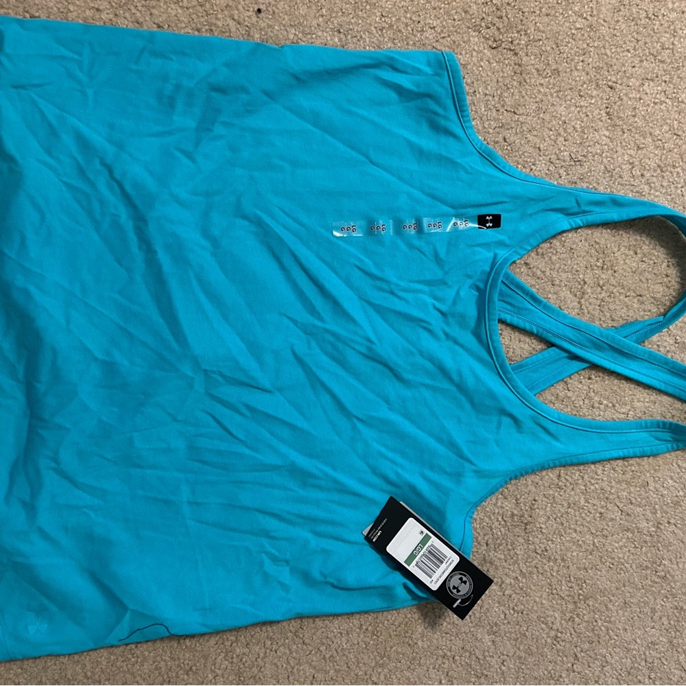 Under Armour Blue Fitted Sleeveless Tank Top